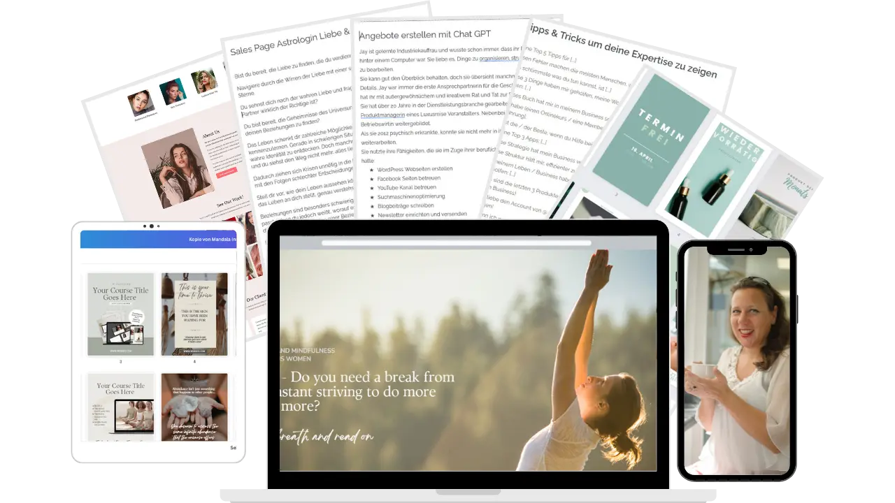 Zeit für Business Heldinnen Mockup